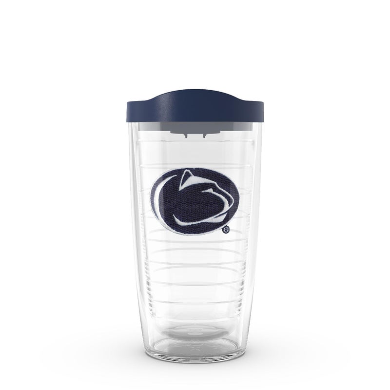 Tervis Made in USA Double Walled Penn State University Nittany Lions Insulated Tumbler Cup Keeps Drinks Cold & Hot, 16oz - Black Lid, Primary Logo - Image 1